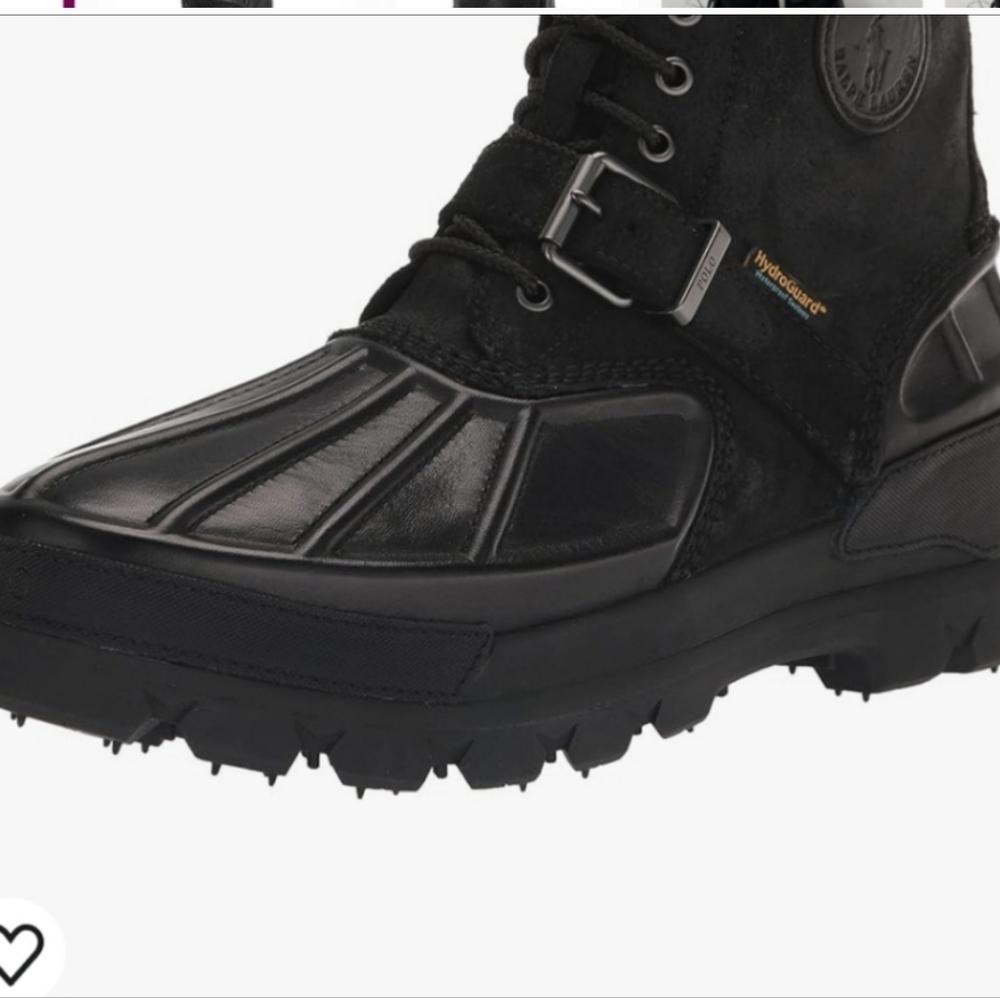 POLO RALPH LAUREN OLSO HIGH BT WP LEATHER BOOTS SZ 7D - Picture 4 of 16